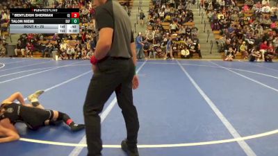 75 lbs Round 1 - Talon Niemi, DGF vs Bentleigh Sherman, Chippewa Elite