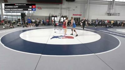 115 lbs Cons. Sub-quarters - Clarissa Clipp, Franklin Wrestling Club vs Kenna Kleinschmidt, Maurer Coughlin Wrestling Club