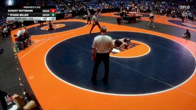 170 lbs Quarterfinal - Ryann Miller, Burlington (Central) vs August Rottmann, Highland