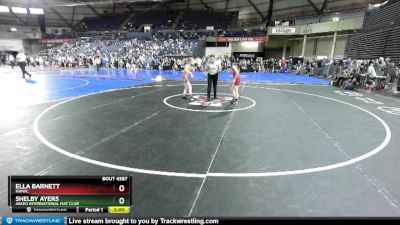 76 lbs Quarterfinal - Shelby Ayers, Askeo International Mat Club vs Ella Barnett, NWWC