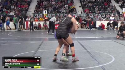 135 lbs Cons. Round 3 - Gabby Rusk, Fort Scott Wrestling Club vs Brooke Downs, Derby