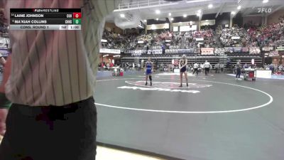 130 lbs Cons. Round 1 - Laine Johnson, Council Grove Hs vs Ma`Kiah Collins, Cherryvale Hs