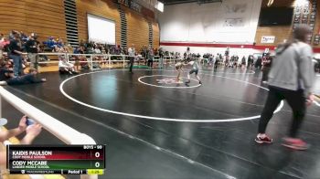 90 lbs Quarterfinal - Cody McCabe, Lander Middle School vs Kaidis Paulson, Cody Middle School