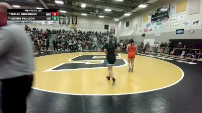 125 lbs Champ. Round 1 - Destiny Paulson, Cheyenne East vs Tealah Stevenson, Newcastle