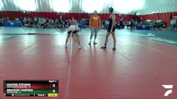 132 lbs Round 2 (4 Team) - Hunter Stevens, Iowa Grant/Highland vs Braydon Martino, Watertown