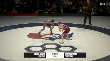 120 lbs 1st Place Match - Michael Batista, New Jersey vs Brayden Wenrich, Pennsylvania
