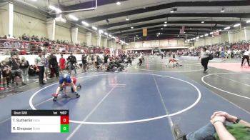 98 lbs Quarterfinal - Terran Sutherlin, Escalante Middle School vs Ryne Simpson, Durango WC