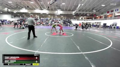 141 lbs Quarterfinal - Bret Minor, Life University vs Tony Mendoza, Grand View (Iowa)