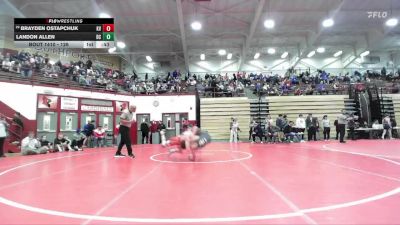 126 lbs Cons. Round 4 - Brayden Ostapchuk, Kankakee Valley vs Landon Allen, Decatur Central