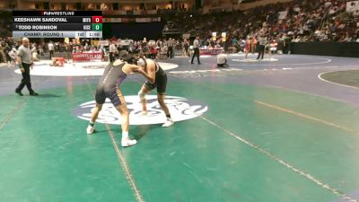 4A 165 lbs Champ. Round 1 - Keeshawn Sandoval, Miyamura vs Todd Robinson, Kirtland Central