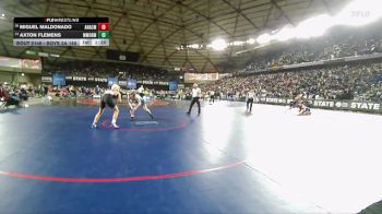 Boys 2A 165 lbs Champ. Round 1 - Axton Flemens, Mark Morris vs Miguel Maldonado, Anacortes
