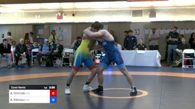 72 kg Consolation - Abunassyr Omirzak, KAZ vs Aliaksandr Kikiniou, USA