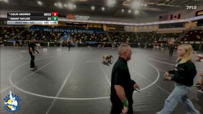 120 lbs Quarterfinal - Colin Abordo, Huntley vs Grant Taylor, Basehor-Linwood HS