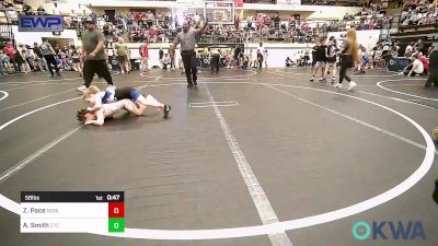 58 lbs Quarterfinal - Zarriah Pace, Noble Takedown Club vs Abra Smith, Comanche Takedown Club