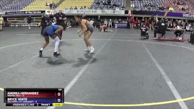 131 lbs Round 1 (16 Team) - Andrea Hernandez, Indiana Tech vs Bryce White, Oklahoma City University