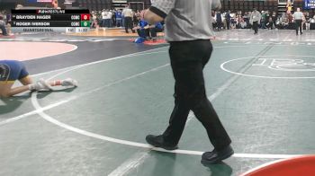 A - 103 lbs Quarterfinal - Brayden Hager, Custer Co. (Miles City) vs Roger Iverson, Custer Co. (Miles City)