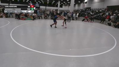 132 lbs Cons. Sub-quarters - Broderick Perkins, Team Tulsa Wrestling Club vs Luke Hoefling, Siouxland Wrestling Academy