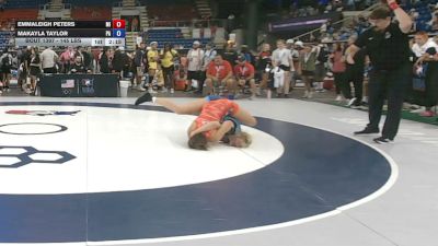 145 lbs Cons. Sub-rd Of 32 - EmmaLeigh Peters, Michigan vs MaKayla Taylor, Pennsylvania