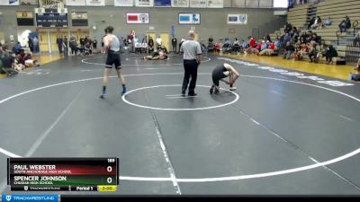 189 lbs Semifinal - SPENCER JOHNSON, Chugiak High School vs Paul Webster, South Anchorage High School