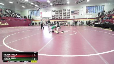 110 lbs Cons. Round 1 - Krista Petty, SMITHVILLE vs Olivia Tyvela, RAYMORE PECULIAR