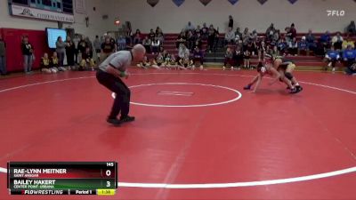 145 lbs Quarterfinal - Bailey Hakert, Center Point-Urbana vs Rae-lynn Meitner, Saint Ansgar