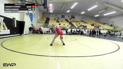 100 lbs Rr Rnd 2 - Addison Flowers, Mcloud HS Girls vs Kenzie Johnson, Sand Springs Girls