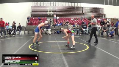 85 lbs Placement Matches (8 Team) - Colton Everett, Dundee Wrestling vs Joseph Colardo, Team Alien