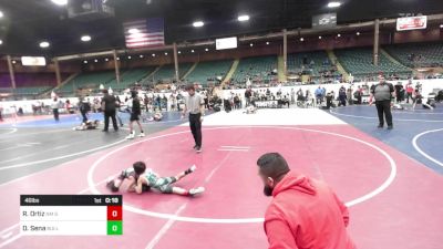 46 lbs Consi Of 8 #2 - Romeo Ortiz, NM Gold vs Damien Sena, Bulldogs Jr Wrestling