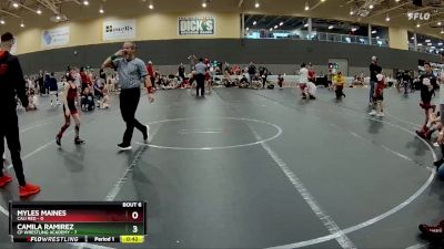 56 lbs Round 2 (6 Team) - Myles Maines, Cali Red vs Camila Ramirez, CP Wrestling Academy