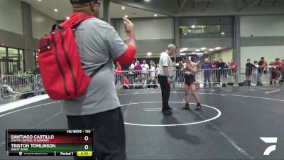 110 lbs Cons. Round 1 - Triston Tomlinson, Great Bend vs Santiago Castillo, South Central Punishers