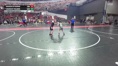 120 lbs 5th Place Match - Anarchy Palmer, Victory School Of Wrestling vs Magdalyn Burns, Bad River
