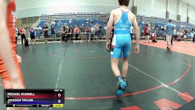 100 lbs Champ. Round 2 - Michael Rundell, IL vs Jackson Taylor, KY