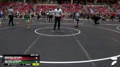 67 lbs Quarterfinal - Keldon Loveless, Derby Wrestling Club vs Grayson Mitchell, Wichita Wrestling Club