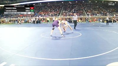 D2-150 lbs Cons. Round 1 - Marco Vega, Plainwell HS vs Jacob Hodge, Fowlerville HS