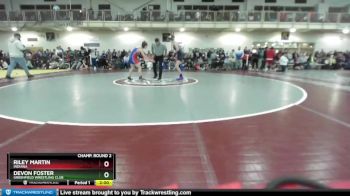 126 lbs Champ. Round 2 - Devon Foster, Greenfield Wrestling Club vs Riley Martin, Indiana