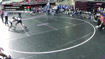 90 lbs Cons. Round 5 - Hager Kermmoade, SOUTHERN VALLEY HIGH SCHOOL vs Titus Dlagnev, Team Agoge Wrestling Inc