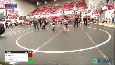 64 lbs Final - Ezekiel Fee, Enid Youth Wrestling Club vs Kam Peters, Harrah Little League Wrestling