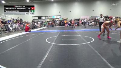140 lbs Cons. Round 3 - Brooklyn Collingsworth, Columbus vs Daijah Preston, Sunflower Kids