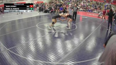 155 lbs Quarterfinal - Madi Looney, Sweet Home vs Dema Al Rubaye, Aloha