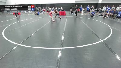 132 lbs Ethan Worthington, Team Kansas Silver vs Justin Campos, North Carolina
