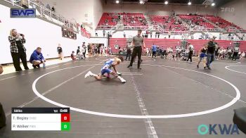 58 lbs Round Of 16 - Tyde Begley, Choctaw Ironman Youth Wrestling vs Paul Walker, Piedmont