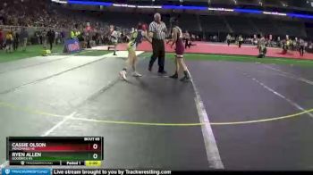 Girls - 125 lbs Champ. Round 1 - Ryen Allen, Goodrich HS vs Cassie Olson, Menominee HS