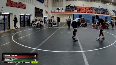 215 lbs Quarterfinal - Derek Owumi, St. James School vs Isaiah Trusty, Gilman School