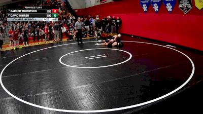 121 lbs Champ. Round 1 - Parker Thompson, Southmoreland Hs vs David Midler, Burgettstown Hs