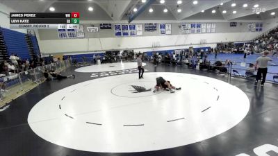144 lbs Champ. Round 2 - Levi Katz, Big Kat vs James Perez, Whittier