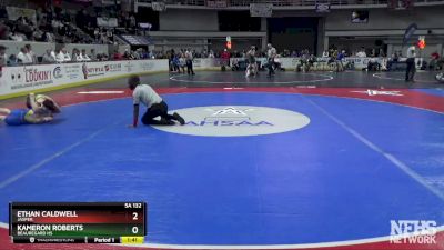 5A 132 lbs Quarterfinal - Ethan Caldwell, Jasper vs Kameron Roberts, Beauregard HS