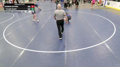 Junior Girls - 135 lbs Cons. Round 5 - Aleiya Cullinan, MATPAC Wrestling Club vs Evelin Ochoa, The Alliance Wrestling Academy