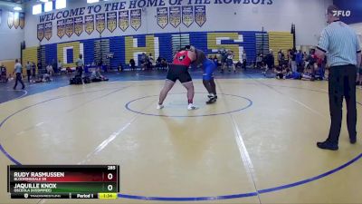 285 lbs Champ. Round 1 - Jaquille Knox, Osceola (Kissimmee) vs RUDY RASMUSSEN, Bloomingdale Sr