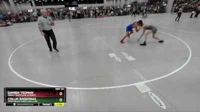 100 lbs Champ. Round 1 - Collin Bagdonas, Perrysburg Wrestling Club vs Damien Yeoman, Sebolt Wrestling Academy