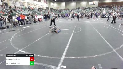43 lbs Consi Of 8 #1 - Levi Wakefield, Elko WC vs Mattis Grosjean, Predators WC
